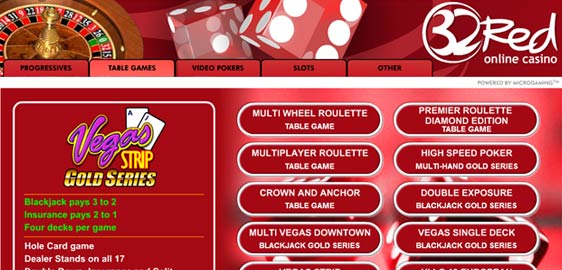 32Red Casino Games